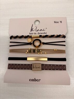 Klani - Ember Women's Bracelet Set - Black, Brown, Gold